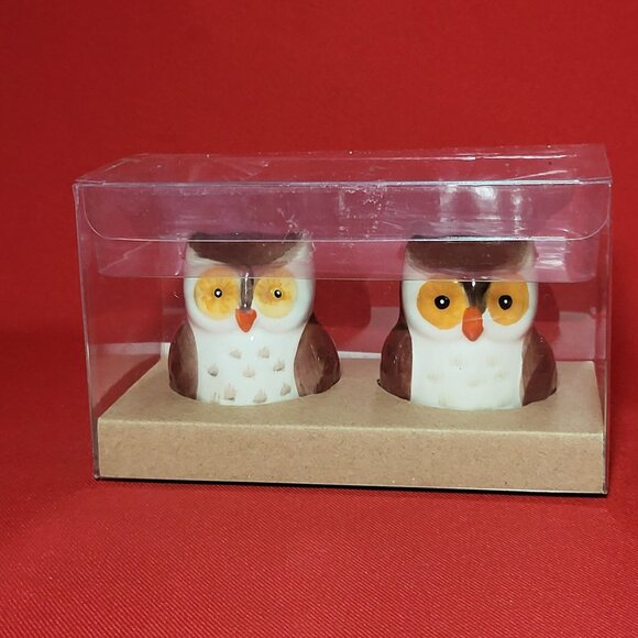 Vintage Owl Salt and Pepper Shakers Set of 2 NIB - Picture 2 of 15